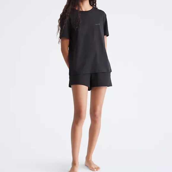 Calvin Klein Modern Cotton Lounge Crewneck T-Shirt Black Women Pajama QS6890 001 - Picture 4 of 6